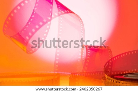 color abstract background with film strip