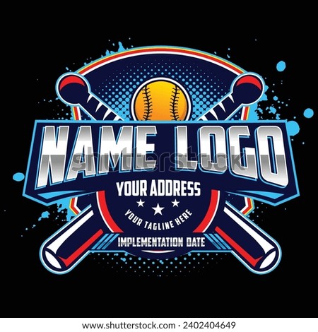 Baseball tournament logo. Modern professional baseball template logo design for baseball club