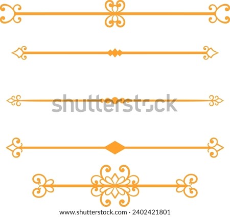 Vector set line border ornament