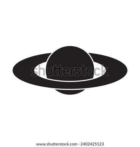 ringed planet icon vector template illustration logo design