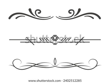 Elegant abstract design elements in black colour