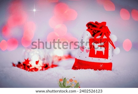 Christmas celebrating Gift Bag decorated with Red color and graphics nice light
