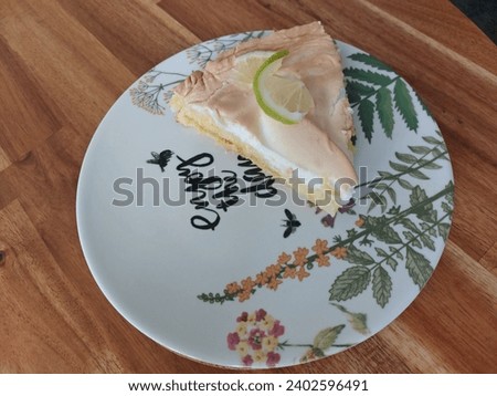 A slice of festive lemon meringue pie.