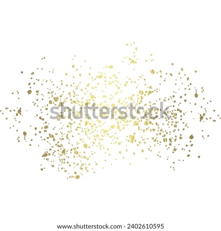 Golden drops, speckles overlayer with transparent background 