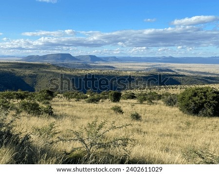 Landscape in Mountain Zebra National Park, Cradock, South Africa Royalty-Free Stock Photo #2402611029