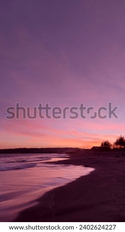 Raw photo sunset on the beach