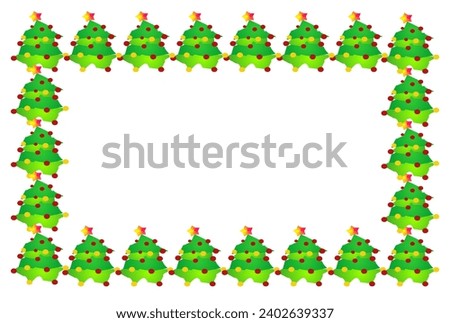 Christmas Tree Color Flat Icons.