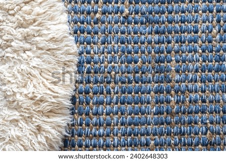 Seamless carpet texture, floor pattern of blue color.