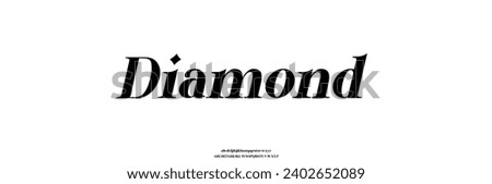 Diamond, modern abstract digital alphabet font. Minimal technology typography, Creative urban sport fashion futuristic font and with numbers. vector illustration