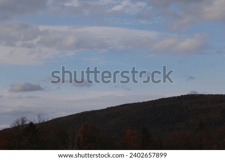 colorful mountain view autumn scene