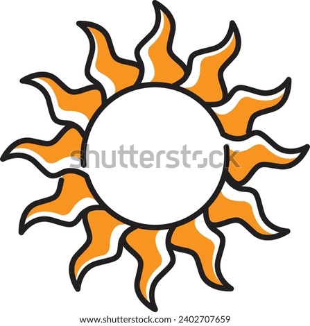 Sunburst Bursting sun rays. Fireworks. Logotype or lettering design element. Radial sunset beams. Vector illustration.