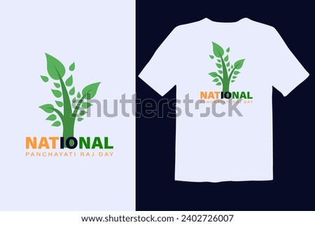Rashtriya Panchayati Raj Diwas Translate: National Gram Panchayati Raj day in India, 24th April Vector t shirt design Royalty-Free Stock Photo #2402726007