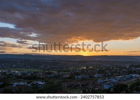 Sunset View Over Roodepoort area, Johannesburg - South Africa