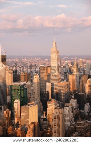 new-york city archtecture in downtown sunny light day