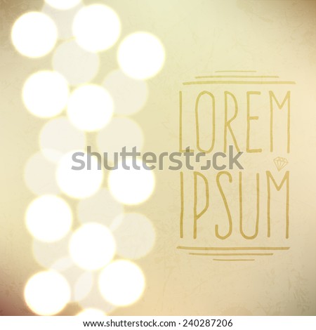Vector Light Leak lomography bokeh background with place for text