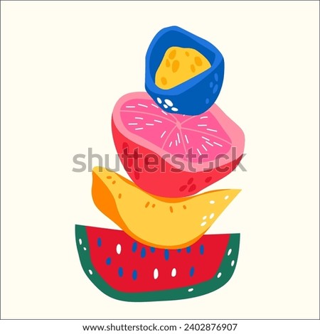 Artistic Fruit Prints. Fresh Touch in Visual Design