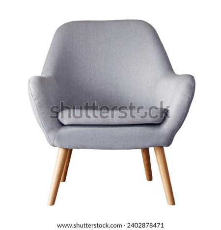Chair with soft cushion on white background