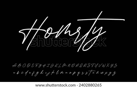 signature for documents on white background. Hand drawn Calligraphy lettering Vector illustration