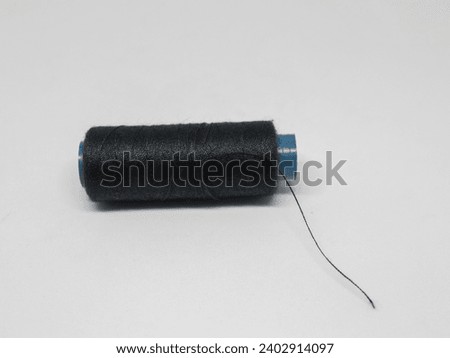 Rolled thread on white background