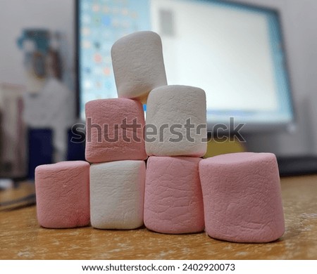 Marshmallow candy with white Colours Ceramic Cup and table Natural Great Views  screen background  wallpapers HD Happy New Year 2024 Green Light Green Grey Red Black Pink Yellow Blue Brown
