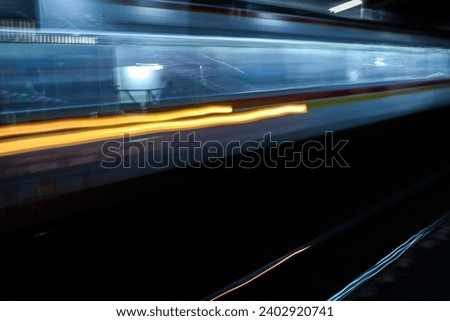 a passed by train captured with long exposure low shutter speed 