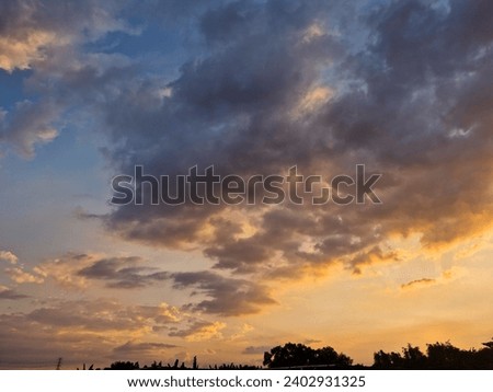 The view of the sky is very beautiful every day. Royalty-Free Stock Photo #2402931325