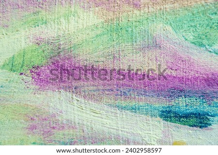 Colorful abstract oil painting art background for design. Texture of canvas and oil paint.