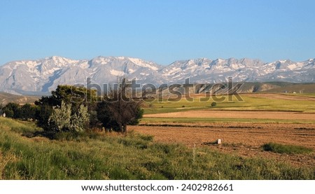 Bolkar Mountains in Konya, Turkey. Royalty-Free Stock Photo #2402982661