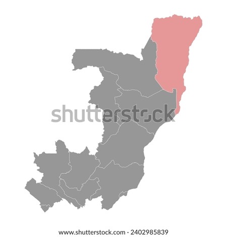 Likouala department map, administrative division of Republic of the Congo. Vector illustration.
