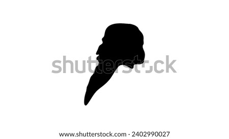 Friedrich Ludwig Jahn, black isolated silhouette