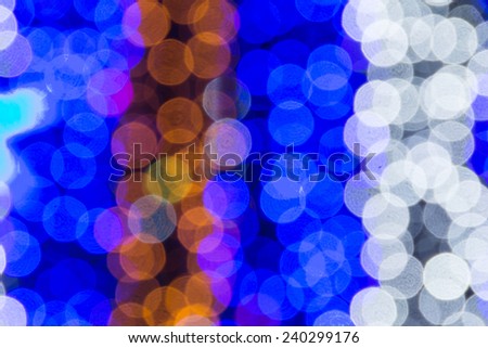 blue  with white and yellow  bokeh