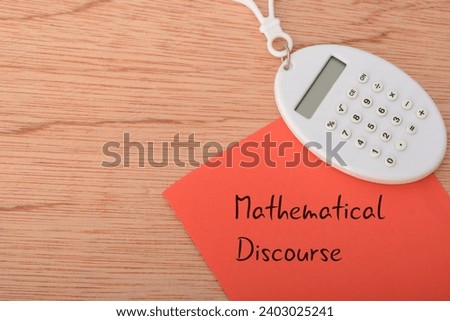 Mathematical discourse refers to the communication, discussion, and interaction that take place when individuals engage in mathematical activities or problem-solving Royalty-Free Stock Photo #2403025241