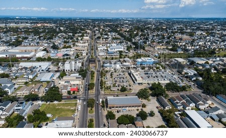 aerial view of the neighborhood of new orleans, la, usa