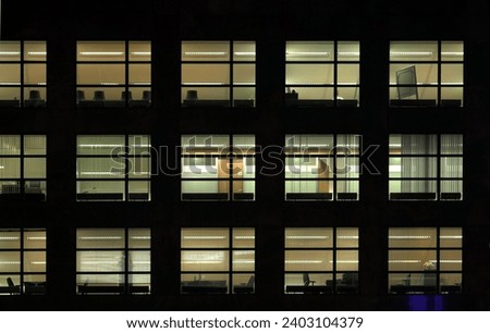 Building Night high rise Tall House Facade Image Exterior photo outside picture apartments Royalty-Free Stock Photo #2403104379
