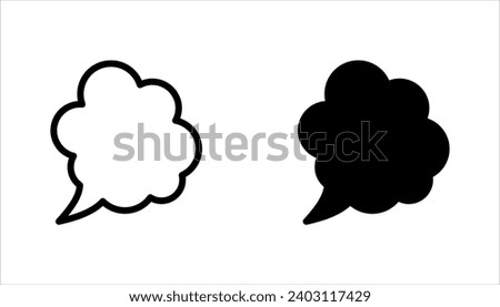 Think bubble isolated on white background. Trendy think bubble in flat style. Modern template for social network and label