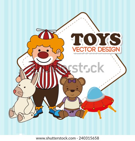 Toys design over blue  background, vector illustration.