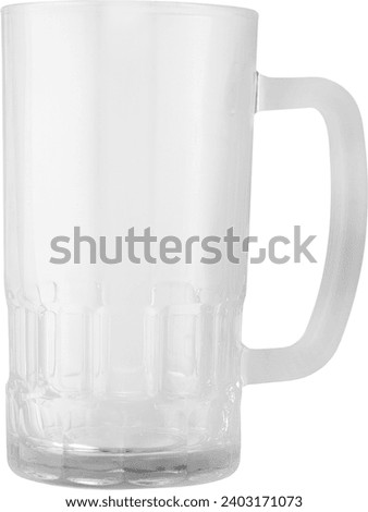 Close up view transparent an empty glass isolated on plain background.