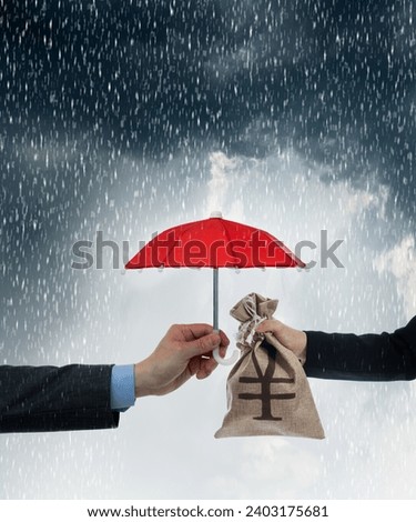 Small umbrella protection money bag