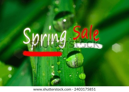 Spring season sale text. Can be used for web banners, wallpaper, flyers, voucher discount.