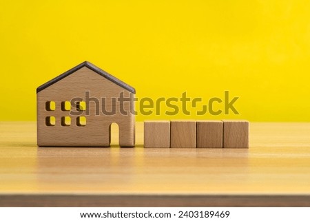 House model with blank blocks