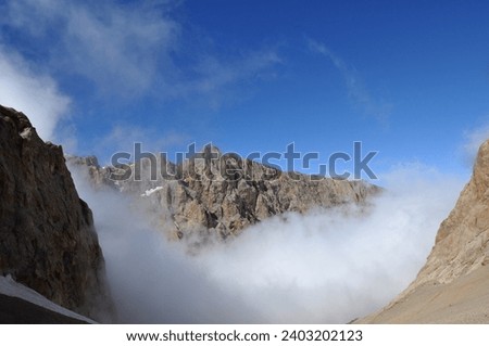 Demirkazık peak, 3756 meters high, in Niğde Aladağlar