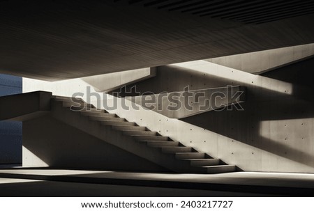Brutalist architecture interior detail Abstract Background Royalty-Free Stock Photo #2403217727