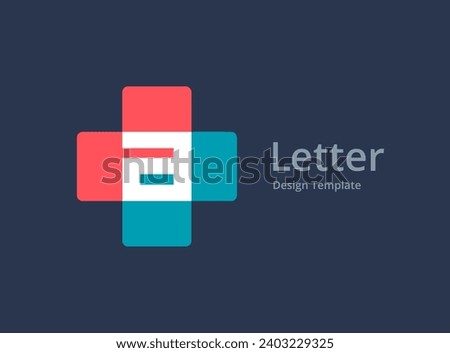 Letter A cross plus medical logo icon design template elements