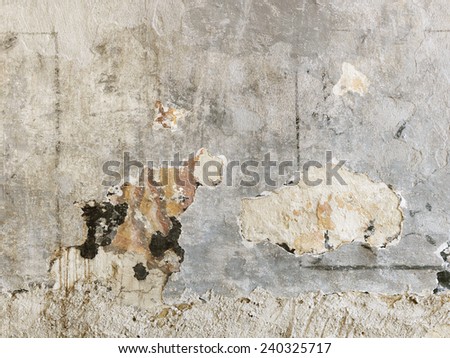 High resolution antique wallpainting with floral pattern 