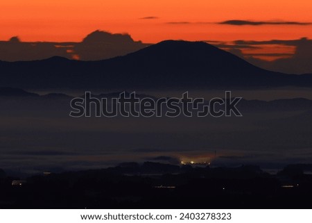 Oshu City, Iwate Prefecture, dawn scenery