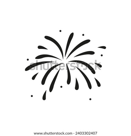 Firework Explosion icon. Salute. Vector graphics