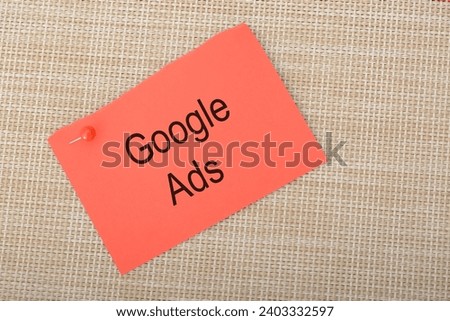 Google Ads shows advertisements based on your bid, the ad's relevance to users, and its quality. It ensures that users see ads that align with their interests and needs.  Royalty-Free Stock Photo #2403332597