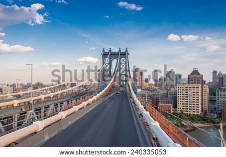 The Manhattan Bridge, New York City.