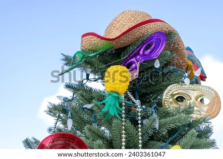 Mardi gras party Christmas tree