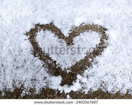 snow, snowy coast, snow heart